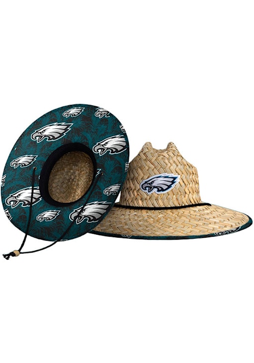 Forever Collectibles Philadelphia Eagles BROWN Floral Straw Bucket