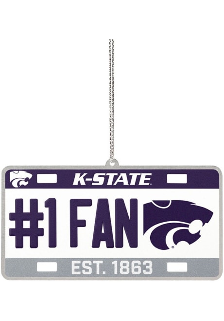 Purple K-State Wildcats license plate Ornament