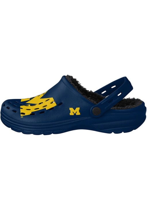 Michigan Wolverines Sherpa Lined Mens Slippers