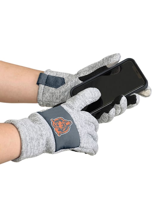 Forever Collectibles Chicago Bears Knit Heather Gray Mens Gloves