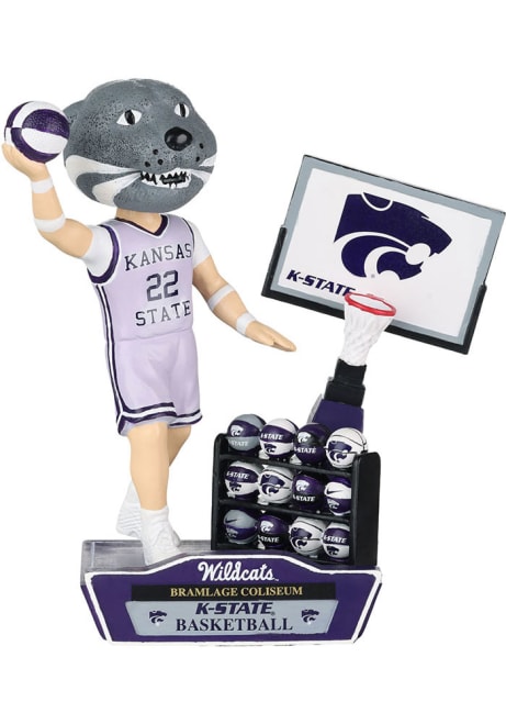 Purple K-State Wildcats Basketball Mascot Collectible Bobblehead