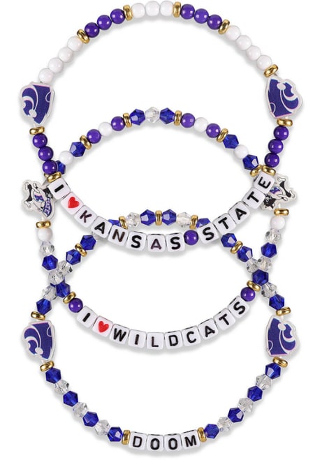 K-State Wildcats Forever Collectibles 3pk Womens Bracelet - Purple