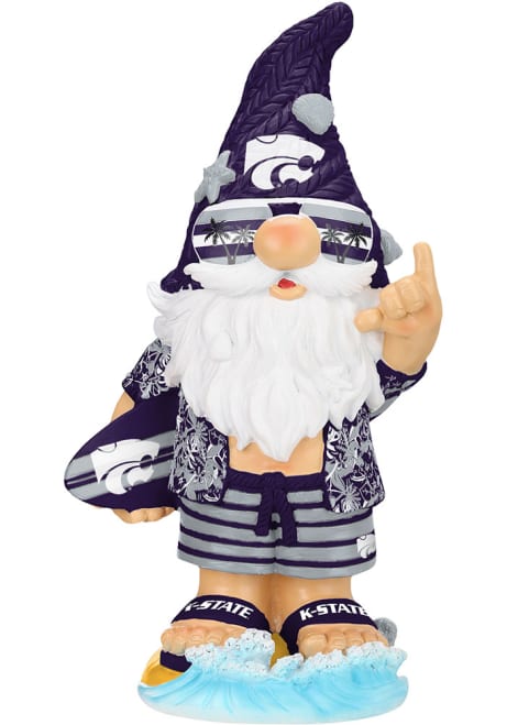 Purple K-State Wildcats Surfboard Gnome