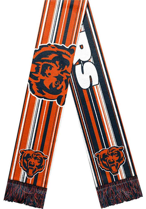 Chicago Bears Hyperstripe Big Logo ORANGE Scarf 16055133