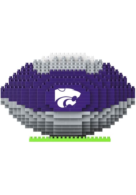 Forever Collectibles Purple K-State Wildcats 3D BRXLZ Football Puzzle