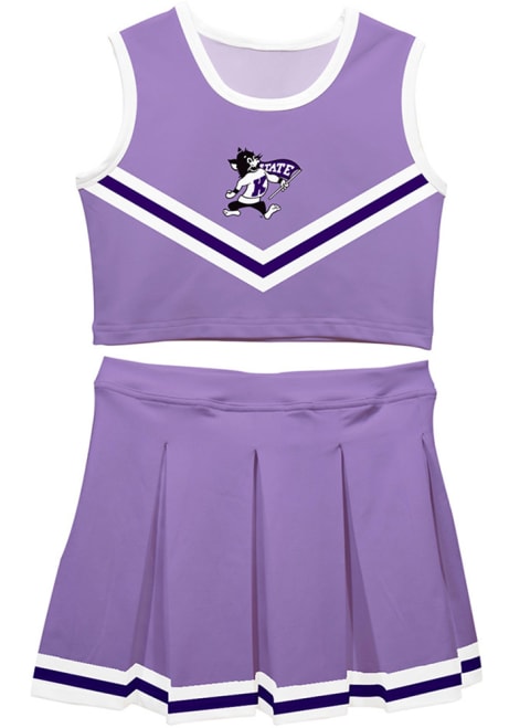 Toddler Girls K-State Wildcats Lavender Vive La Fete Ashley 2 Pc Willie Cheer Sets