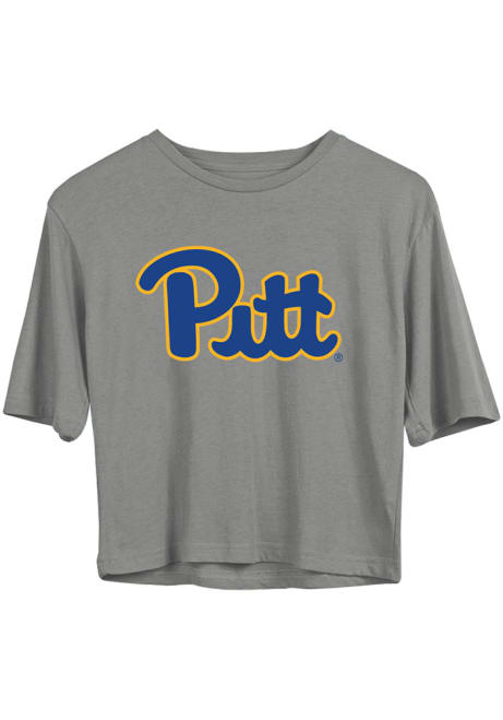 Girls Pitt Panthers Grey Vive La Fete Rosie Short Sleeve T-Shirt