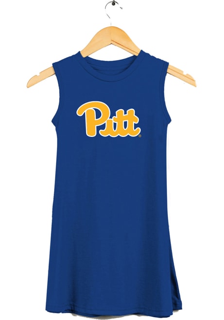 Toddler Girls Pitt Panthers Blue Vive La Fete Gwen Short Sleeve Dresses