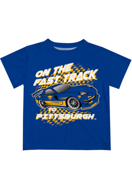 Infant Pitt Panthers Blue Vive La Fete Fast Track Short Sleeve T-Shirt