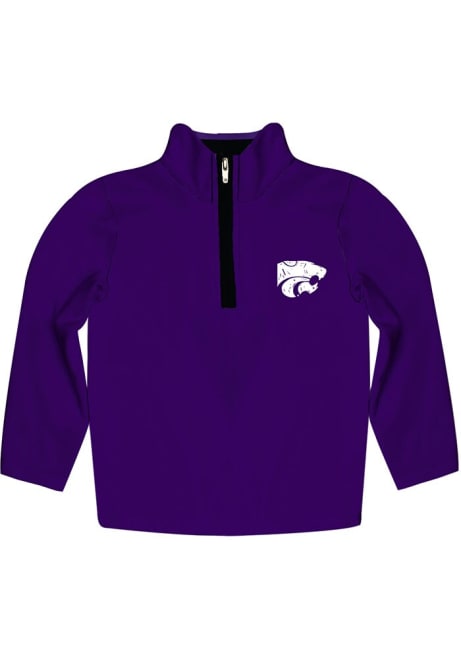 Toddler K-State Wildcats Purple Vive La Fete Impressions Design Long Sleeve Qtr Zip