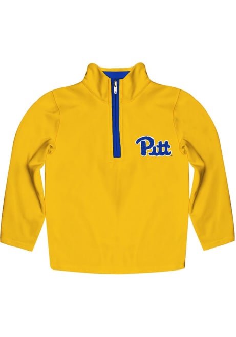 Toddler Pitt Panthers Gold Vive La Fete Impressions Long Sleeve Qtr Zip