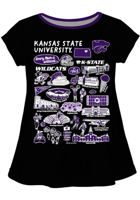 Toddler Girls K-State Wildcats  Vive La Fete Impressions Short Sleeve T-Shirt