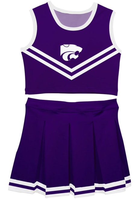 Girls Purple K-State Wildcats Ashley 2 Pc Cheer Set