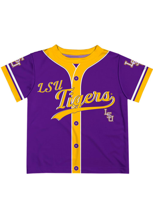 LSU Tigers Kevin Gausman Youth Solid Purple Short Sleeve T-Shirt