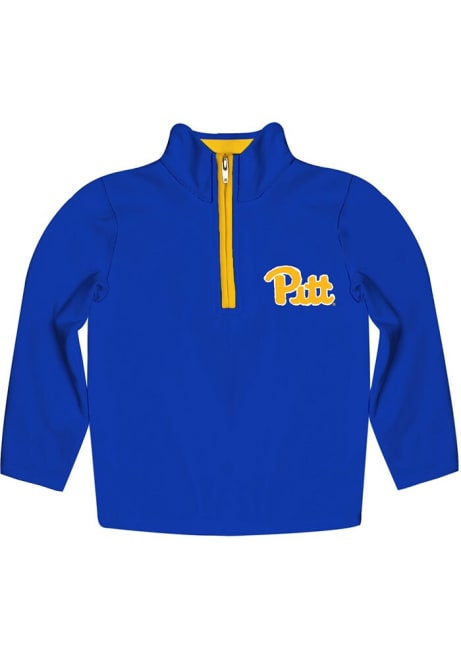 Youth Pitt Panthers Blue Vive La Fete Impressions Long Sleeve Quarter Zip