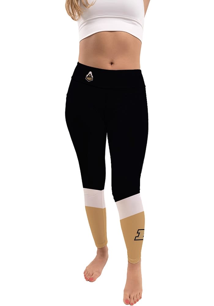 Black Purdue Boilermakers Vive La Fete Womens Colorblock Plus Size Athletic Pants