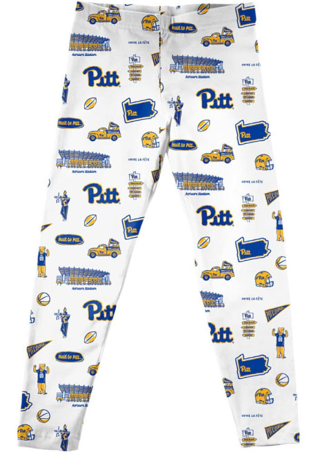 Girls Pitt Panthers White Vive La Fete Impressions Leggings