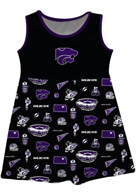 Baby Girls K-State Wildcats  Vive La Fete Impressions Short Sleeve Dress