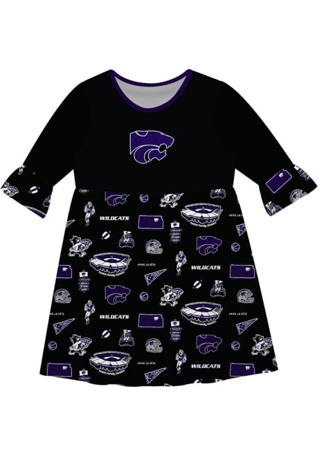 Toddler K-State Wildcats  Vive La Fete Impressions Long Sleeve Dress