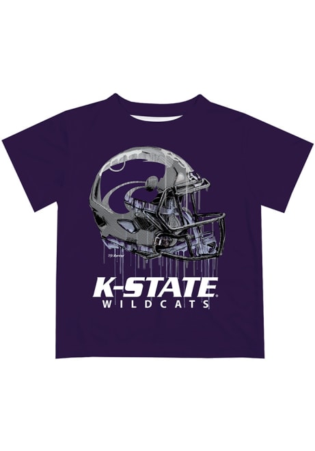 Infant K-State Wildcats Purple Vive La Fete Helmet Short Sleeve T-Shirt