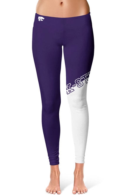 Womens Purple K-State Wildcats Colorblock Plus Size Athletic Pants