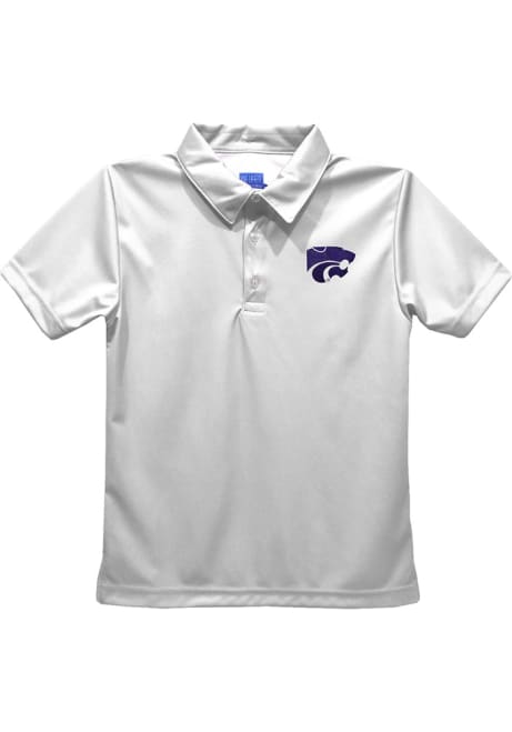 Toddler White K-State Wildcats Team Short Sleeve Polo Shirt