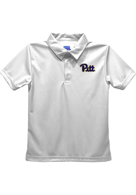 Toddler Pitt Panthers White Vive La Fete Team Style Short Sleeve Polo Shirt