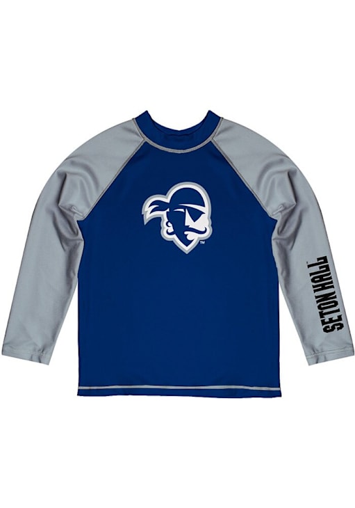 Vive La Fete Seton Hall Pirates Youth BLUE Rash Guard Long Sleeve