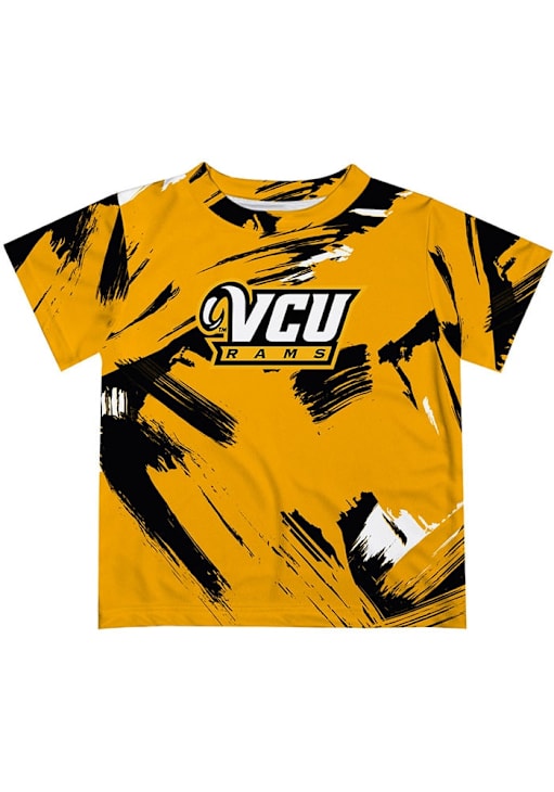 Vive La Fete VCU Rams Youth GOLD Paint Brush Short Sleeve Tee