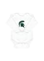 Michigan State Spartans Baby White Logo One Piece