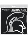 Michigan State Spartans 6x6 Metallic Logo Auto Decal - Silver