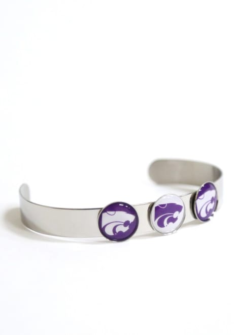 K-State Wildcats  3 Charm Bangle Womens Bracelet