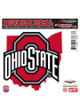 Ohio State Buckeyes State Shape Team Color Auto Decal - Red