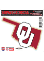 Oklahoma Sooners State Shape Team Color Auto Decal - White