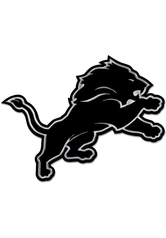 Detroit Lions Chrome License Plate Frame - Officially Licensed, Zinc Metal Frame With Laser-Cut Team Logo