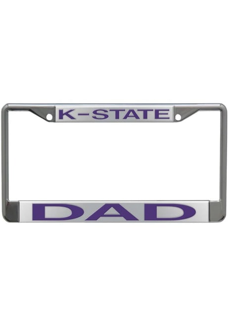 K-State Wildcats Purple  silver Acrylic License Frame