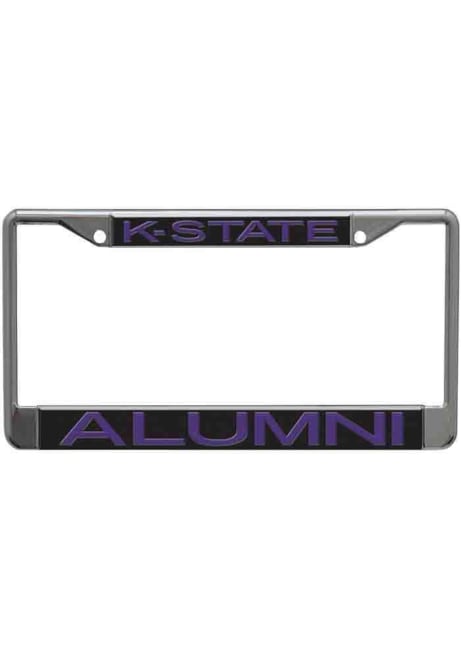K-State Wildcats Silver  Alumni Chrome License Frame