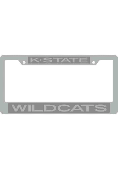 K-State Wildcats Silver  Silver Chrome License Frame
