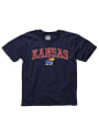 Kansas Jayhawks Youth Navy Blue Midsize T-Shirt