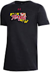 Main image for Youth Maryland Terrapins Black Under Armour Terps Script Short Sleeve T-Shirt