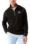 Main image for Tommy Bahama Cincinnati Bengals Mens Black Tobago Bay Long Sleeve Qtr Zip Pullover