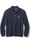 Main image for Mens Illinois Fighting Illini Navy Blue Tommy Bahama Sport Tobago Bay 1/4 Zip Pullover