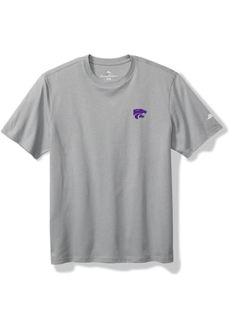 K-State Wildcats Grey Tommy Bahama Touchdown To Paradise Short Sleeve T Shirt