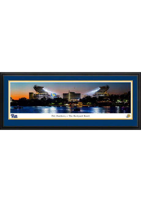 Gold Pitt Panthers Football Stadium Deluxe Framed Posters