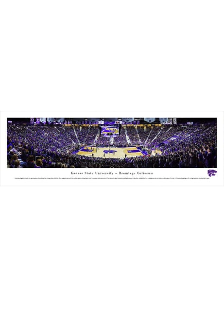 White K-State Wildcats Bramlage Coliseum Tubed Unframed Poster