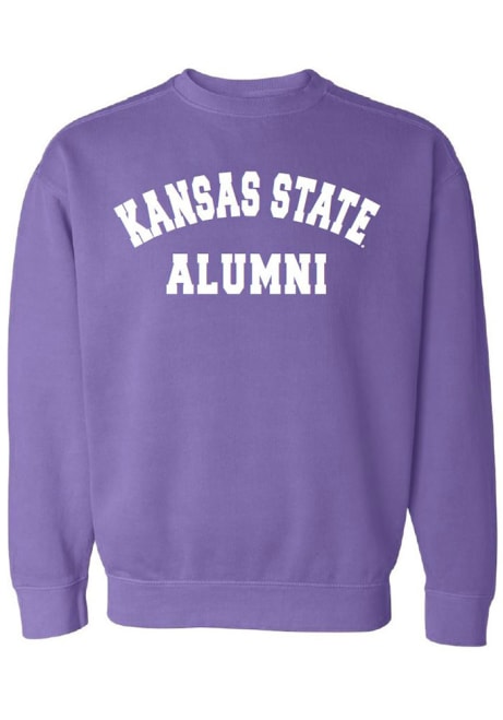 Womens Purple K-State Wildcats Alumni Crew Sweatshirt