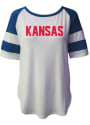 Kansas Jayhawks Womens Avery Football T-Shirt - White