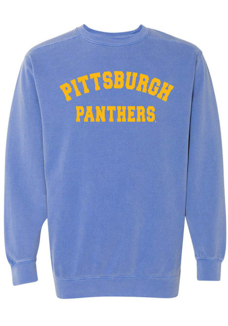 Womens Blue Pitt Panthers Simple Crew Sweatshirt