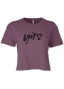 Pittsburgh Women's Purple Yinz Cropped Short Sleeve T-Shirt