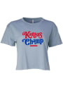 Kansas Jayhawks Womens Attitude T-Shirt - Light Blue